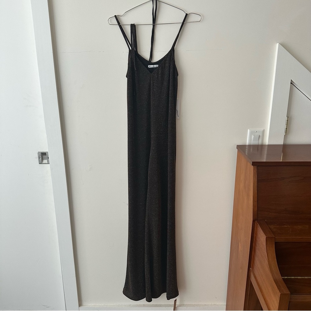 Reformation Black and Gold Sparkle Jumpsuit - Picture 4 of 6